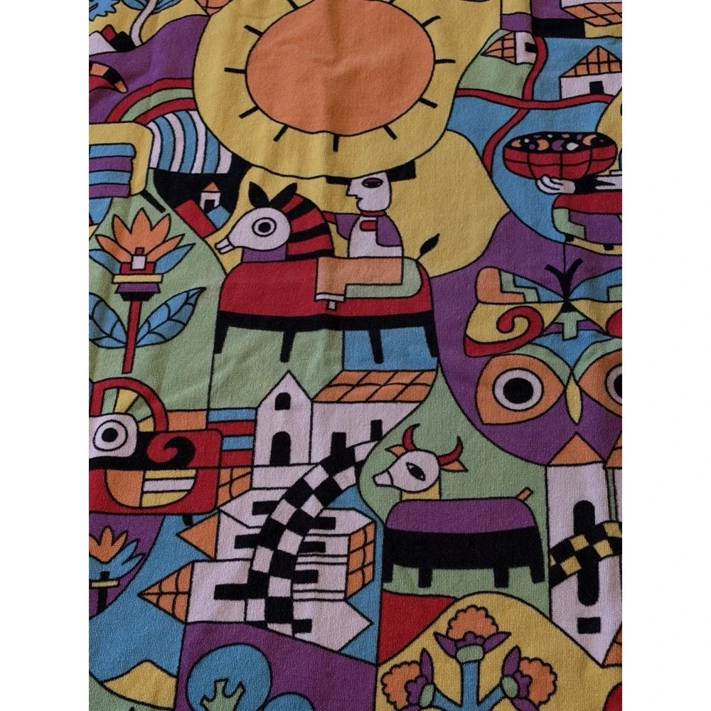 Hilasal‎ El Salvador Beach Towel Bright Colors Cotton Folk Art Culture